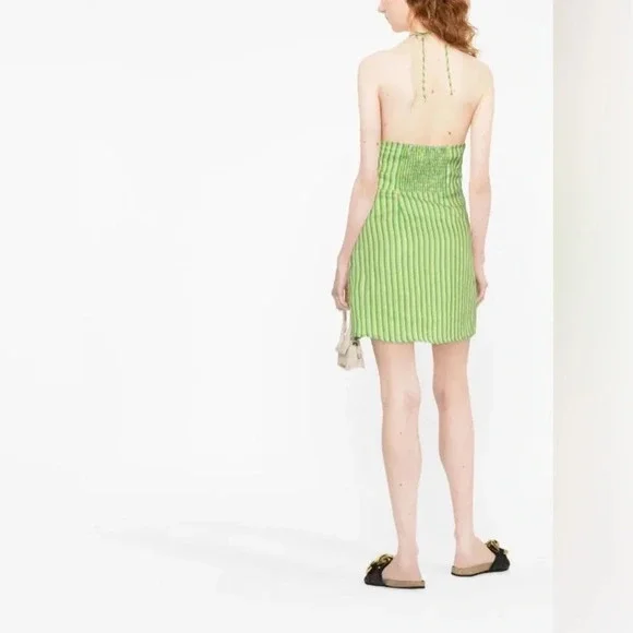 Faithfull The Brand Muthia Mini Dress In Bau-Bau Stripe Print - Picture 7 of 12